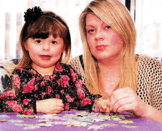 Emma McKnight, from Knightsbridge, Lisburn, has been unable to find a pre-school place for her three-year-old daughter Ruby Webster. US1412-514cd
