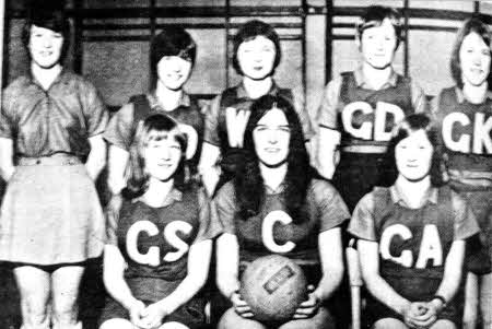 Members of the Larkfield Intermediate netball team that won the Antrim County Championships in February, 1969