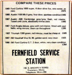 Pity these car bargains are not on offer today - a guide to what we were paying back in late sixties.