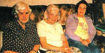 Edie's sister Annie, who has now sadly passed away, and niece Valerie with Edie in 2003. Included from left to right are Annie, Edie and Valerie.