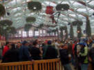 The Hofbrdu beer tent with the Angel Aloisius decorated with bras and briefs.