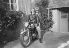 Dessie & Lily Turley, outside cottage at Warren Gardens, Lisburn 