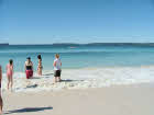 The grandkids with us on Holiday NSW South Coast beach.