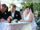 My youngest girl Melissa mother of Madison and Brianna on her Wedding day, Mitchell her husband.
