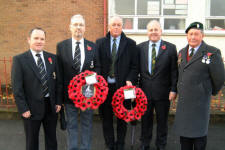 Rugby Club and Golf Club representatives - Colin Watson, Gordon Orr, Michael Leathem, Jim Bell and David Wilson.