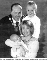 The new deputy Mayor, Councillor Jim Tinsley, and his family. US26-863SP