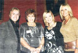 Colin Angus AIDS 2000, Pat Knowles Senior Social Worker Regional HIV Team NI Alex Best Patron AIDS 2000 and compere Lynda Bryans.