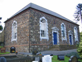 First Presbyterian Church (Non-Subscribing ) Dunmurry. A second church built in 1714. Part of it forms part the return of the present church which was built in 1779. The return at the rear of the church was originally one storey but in the late 19th century a second storey was added.