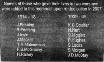 A further 14 names added to Lisburn's War Memorial at Castle Gardens in 2007. The name of Joseph Mackell, a son of Joseph Mackell the lighterman, has now been etched into the annals of the city's history. US3208-MACKELL