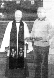 Rev Canon Alex Cheevers with Mr Brian Hagan al Menin Gate.
