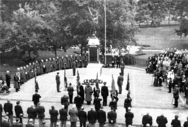 The rededication of the War Memorial at Castle Gardens