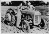 Harry Ferguson with Henry Ford and the tractor in America in 1939. (courtesy of Ulster Folk and Transport Museum).